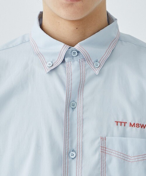 TTT MSW(ティー)の「【TTTMSW/ティー】Button down shirt(シャツ/ブラウス・メンズ・ブルー/ホワイト/ライム・L/XL)」の14枚目の写真