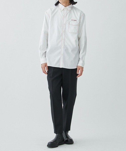 最終値下　TTTMSW Button down shirt ホワイト 白 XL TTTMSW/ティー】Button down shirt（シャツ/ブラウス）｜TTT MSW