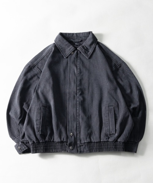 NYLAUS(ナイラス)の「ビッグシルエット 比翼ジップ ボリュームデニムブルゾン(デニムジャケット・メンズ・ブルー/ブラック・L/M/LL)」の19枚目の写真