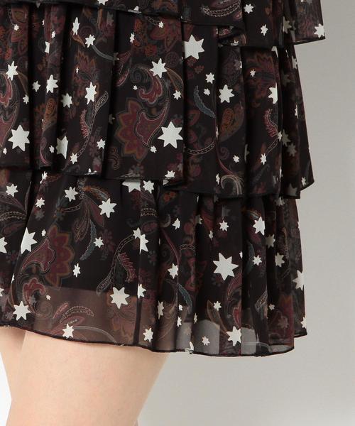 Another Edition（アナザーエディション）の「ポリエステルシフォンプリントティアードワンピース/AEFC PｼﾌｫﾝPRT ﾃｨｱｰﾄﾞOP◆（ワンピース・レディース・ブラック・フリー）」の8枚目の写真