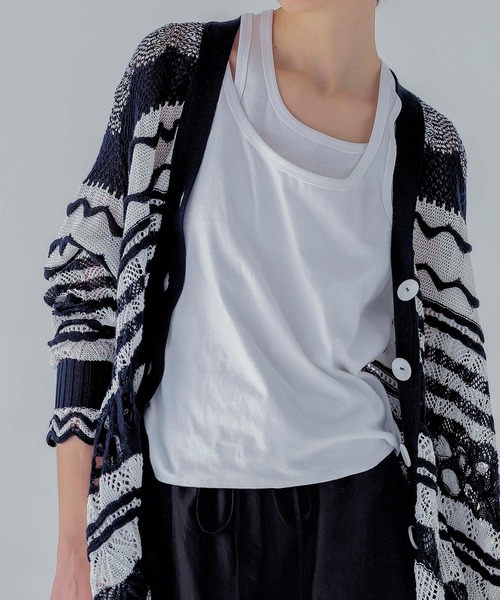 ODAKHA（オダカ）の「ODAKHA / crazy lace knit cardigan(クレイジー