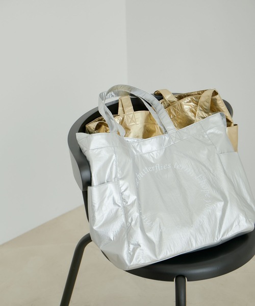 VIS（ビス）の「サークルロゴ２WAYトート（トートバッグ・レディース・ゴールド/シルバー/ブラック・FREE）」の6枚目の写真