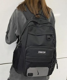 LA VORAGINE（ラ ヴォラジネ）の「撥水加工　大容量バックパック/リュック A4対応 ユニセックス 配色メッシュストリートカジュアル サック/スポーツバッグ（バックパック/リュック）」