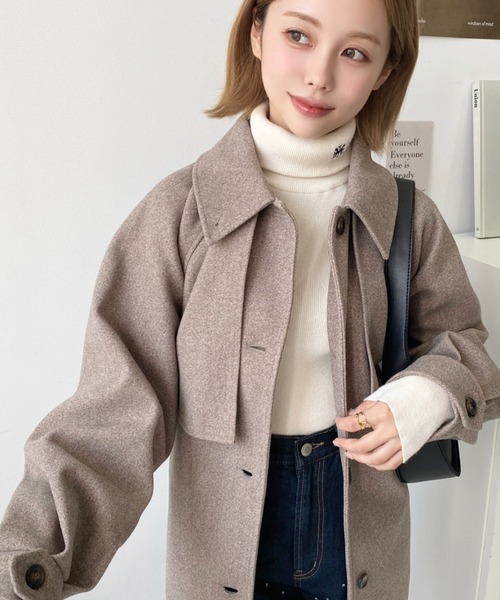 moment+（モーメントプラス）の「ニットメルトン2WAYアレンジカラー