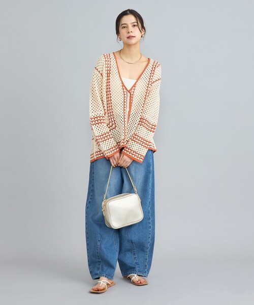 coen（コーエン）の「クロシェ編みVネックカーディガン（カーディガン/ボレロ・レディース・オレンジ/ブラック/その他1・FREE）」の20枚目の写真