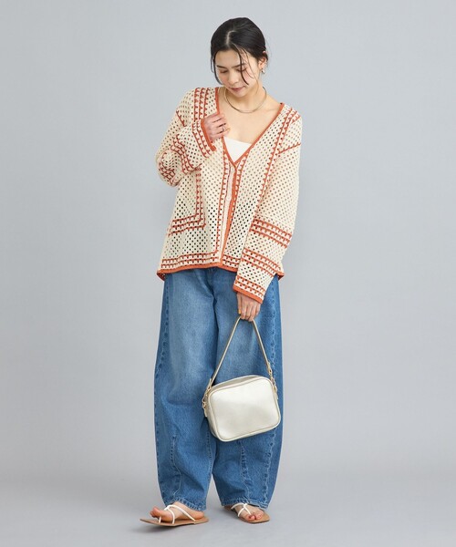 coen（コーエン）の「クロシェ編みVネックカーディガン（カーディガン/ボレロ・レディース・オレンジ/ブラック/その他1・FREE）」の21枚目の写真