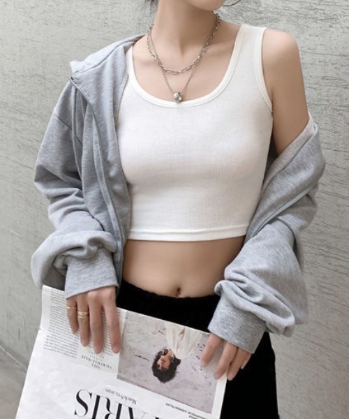 セール】ショート丈リブタンクトップ（タンクトップ）｜SHEENA（シーナ