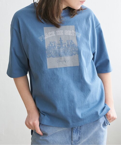 LBC(エルビーシー)の「スーベニアプリントビッグTシャツ(Tシャツ/カットソー・レディース・ホワイト/チャコールグレー/ベージュ/ブルー・M/L)」の14枚目の写真