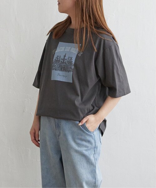 LBC(エルビーシー)の「スーベニアプリントビッグTシャツ(Tシャツ/カットソー・レディース・ホワイト/チャコールグレー/ベージュ/ブルー・M/L)」の20枚目の写真