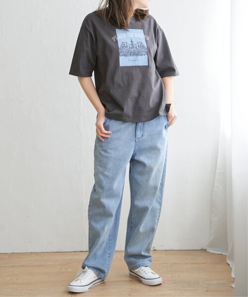 LBC(エルビーシー)の「スーベニアプリントビッグTシャツ(Tシャツ/カットソー・レディース・ホワイト/チャコールグレー/ベージュ/ブルー・M/L)」の21枚目の写真