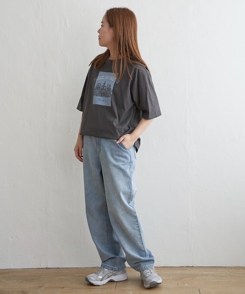LBC(エルビーシー)の「スーベニアプリントビッグTシャツ(Tシャツ/カットソー・レディース・ホワイト/チャコールグレー/ベージュ/ブルー・M/L)」の5枚目の写真
