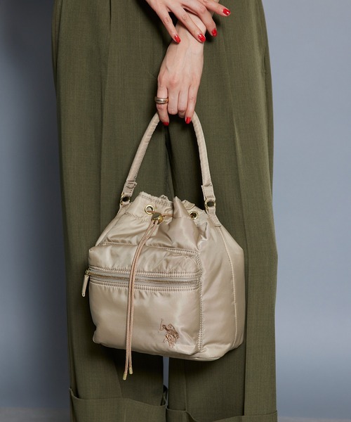 【US POLO ASSN】国内発送 ショルダーバッグ リナイロン 巾着 セール】【U.S. POLO ASSN.】リサイクルナイロン ドロー