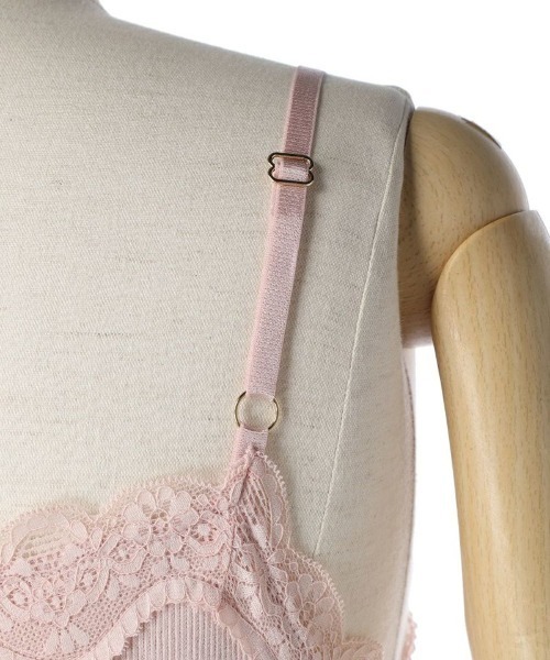 F i.n.t（フィント）の「パット付きレース使いキャミソール/F&A（キャミソール・レディース・ライトグレー/ライトピンク/アイボリー・FREE）」の7枚目の写真
