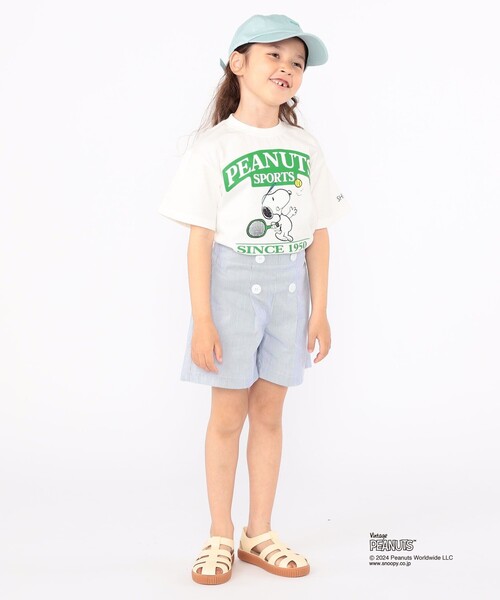 SHIPS（シップス）の「SHIPS KIDS:100～125cm / スヌーピー スポーツ 半袖 TEE（Tシャツ/カットソー・キッズ・オフホワイト/ブルー/グリーン/レッド・SMALL/MEDIUM）」の8枚目の写真