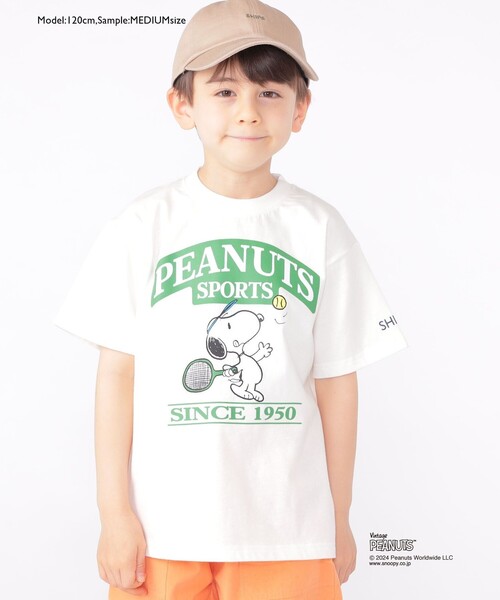 SHIPS（シップス）の「SHIPS KIDS:100～125cm / スヌーピー スポーツ 半袖 TEE（Tシャツ/カットソー・キッズ・オフホワイト/ブルー/グリーン/レッド・SMALL/MEDIUM）」の14枚目の写真