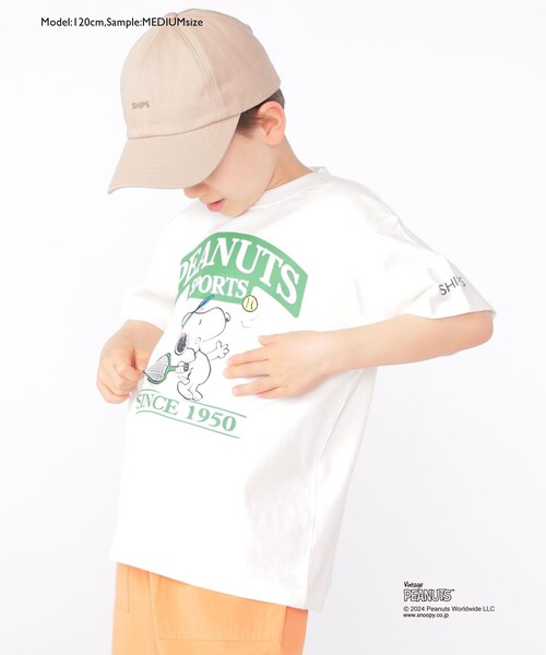 SHIPS（シップス）の「SHIPS KIDS:100～125cm / スヌーピー スポーツ 半袖 TEE（Tシャツ/カットソー・キッズ・オフホワイト/ブルー/グリーン/レッド・SMALL/MEDIUM）」の15枚目の写真