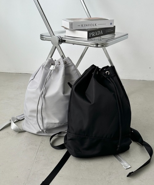 セール】2WAYユニセックス 巾着ボディバッグ（バックパック