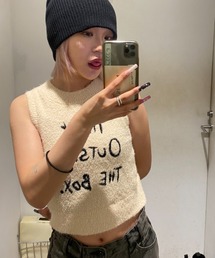 JEANASIS | 【ZOZO限定】ロゴ刺繍ノースリーブニット/119113(ベスト)