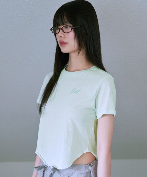 FREAK'S STORE(フリークスストア)の「FAD/エフエーディー 【限定展開】CROP T-SHIRTS/ クロップTシャツ(Tシャツ/カットソー・レディース・グレー/チャコールグレー/ホワイト/ブルーグリーン・MEDIUM/SMALL)」の13枚目の写真