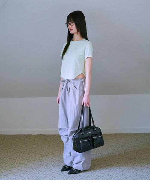 FREAK'S STORE(フリークスストア)の「FAD/エフエーディー 【限定展開】CROP T-SHIRTS/ クロップTシャツ(Tシャツ/カットソー・レディース・グレー/チャコールグレー/ホワイト/ブルーグリーン・MEDIUM/SMALL)」の16枚目の写真