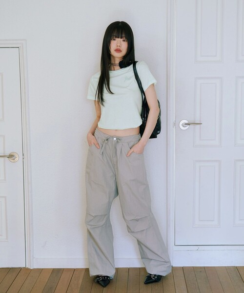 FREAK'S STORE(フリークスストア)の「FAD/エフエーディー 【限定展開】CROP T-SHIRTS/ クロップTシャツ(Tシャツ/カットソー・レディース・グレー/チャコールグレー/ホワイト/ブルーグリーン・MEDIUM/SMALL)」の18枚目の写真