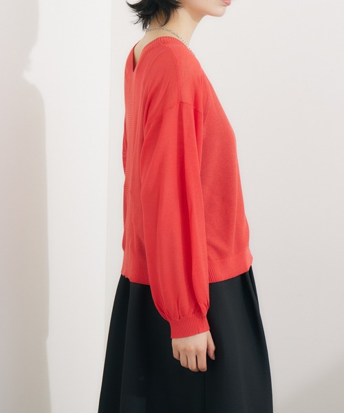 CLOCHE（クロシェ）の「cloche リングZIP鹿の子編みカーディガン（カーディガン/ボレロ・レディース・ホワイト/ブラック・FREE）」の11枚目の写真