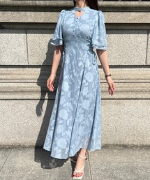 Savoir 花柄ワンピース 青系　新品未使用♡ レディースのワンピース（ブルー・ネイビー/青色系・花柄