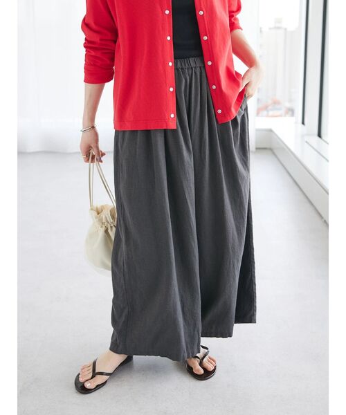 CRAFT STANDARD BOUTIQUE（クラフトスタンダードブティック）の「【キナリノ別注】リネンレーヨンワイドパンツ（その他パンツ・レディース・アイボリー/ブラック/チャコールグレー/ネイビー・FREE）」の15枚目の写真