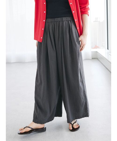 CRAFT STANDARD BOUTIQUE（クラフトスタンダードブティック）の「【キナリノ別注】リネンレーヨンワイドパンツ（その他パンツ・レディース・アイボリー/ブラック/チャコールグレー/ネイビー・FREE）」の14枚目の写真