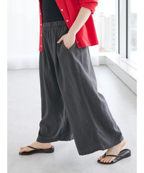 CRAFT STANDARD BOUTIQUE（クラフトスタンダードブティック）の「【キナリノ別注】リネンレーヨンワイドパンツ（その他パンツ・レディース・アイボリー/ブラック/チャコールグレー/ネイビー・FREE）」の13枚目の写真