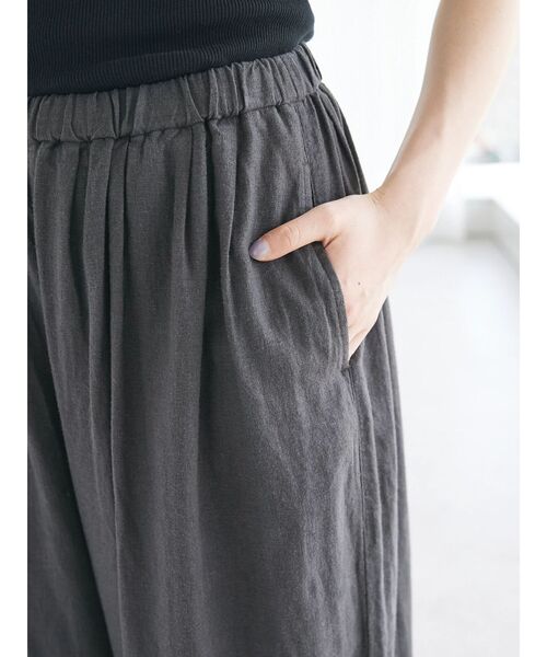 CRAFT STANDARD BOUTIQUE（クラフトスタンダードブティック）の「【キナリノ別注】リネンレーヨンワイドパンツ（その他パンツ・レディース・アイボリー/ブラック/チャコールグレー/ネイビー・FREE）」の10枚目の写真