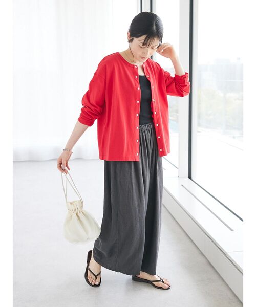 CRAFT STANDARD BOUTIQUE（クラフトスタンダードブティック）の「【キナリノ別注】リネンレーヨンワイドパンツ（その他パンツ・レディース・アイボリー/ブラック/チャコールグレー/ネイビー・FREE）」の8枚目の写真