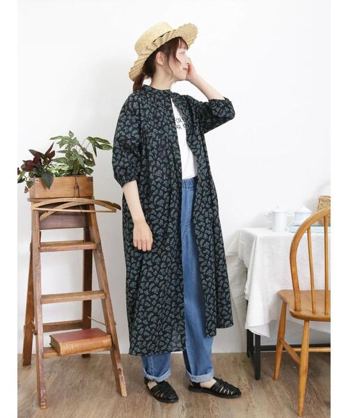 Samansa Mos2（サマンサ モスモス）の「【汗染み防止】刺繍アソートTシャツ（Tシャツ/カットソー・レディース・チャコールグレー/オフホワイト/グリーン/キナリ・F）」の14枚目の写真