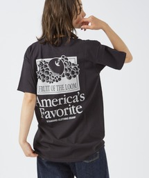 【FRUIT OF THE LOOM】プリントTシャツ / ワンポイント刺繍 / バックプリント / シンプル