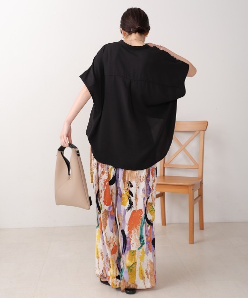 Bou Jeloud(ブージュルード)の「麻ライクスキッパーブラウス(シャツ/ブラウス・レディース・グリーン/ブラック・38)」の11枚目の写真