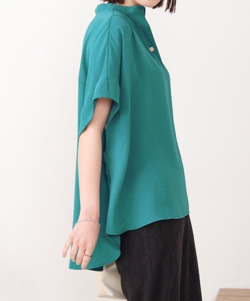 Bou Jeloud(ブージュルード)の「麻ライクスキッパーブラウス(シャツ/ブラウス・レディース・グリーン/ブラック・38)」の17枚目の写真