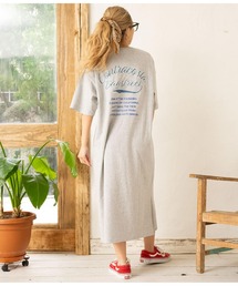 anap mimpi | メッセージ デニム 刺繍 コットン マキシ ロング Tシャツ ワンピ(ワンピース)