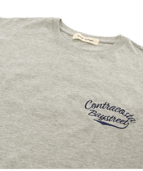 anap mimpi（アナップミンピ）の「メッセージ デニム 刺繍 コットン マキシ ロング Tシャツ ワンピ（ワンピース・レディース・グレー/アイボリー/ブラック・FREE）」の10枚目の写真