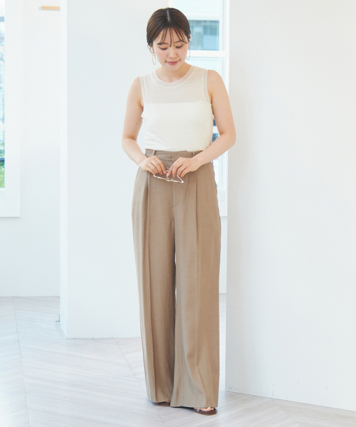 Plage sheer タンク　ベージュ 博多店・WEB限定》sheer タンク（タンクトップ）｜Plage（プラージュ