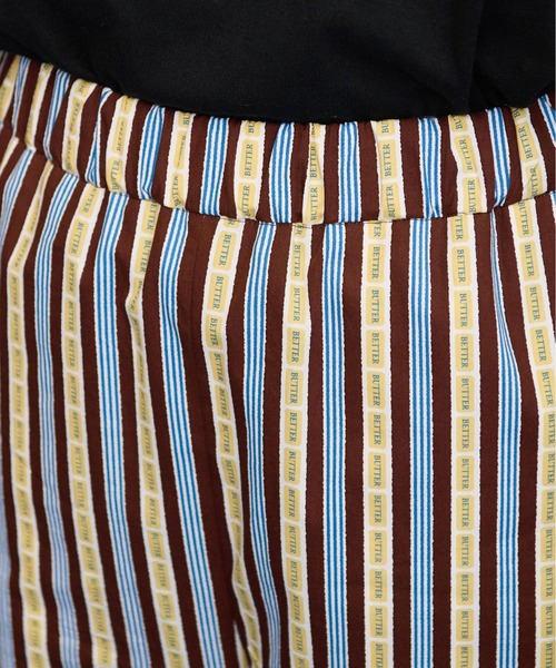 I am I in fact...（アイアムアイインファクト）の「●BETTER BUTTER STRIPE パンツ（その他パンツ・レディース・レッド/ダークブラウン・FREE）」の12枚目の写真