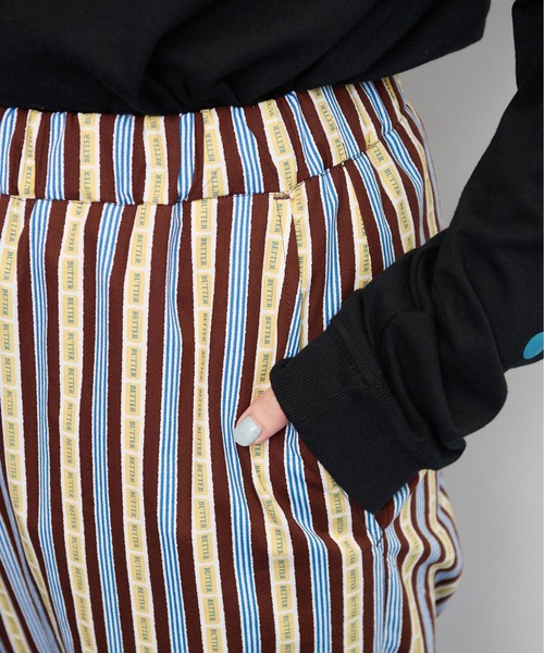 I am I in fact...（アイアムアイインファクト）の「●BETTER BUTTER STRIPE パンツ（その他パンツ・レディース・レッド/ダークブラウン・FREE）」の11枚目の写真