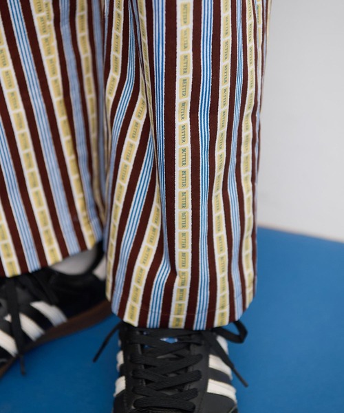 I am I in fact...（アイアムアイインファクト）の「●BETTER BUTTER STRIPE パンツ（その他パンツ・レディース・レッド/ダークブラウン・FREE）」の9枚目の写真