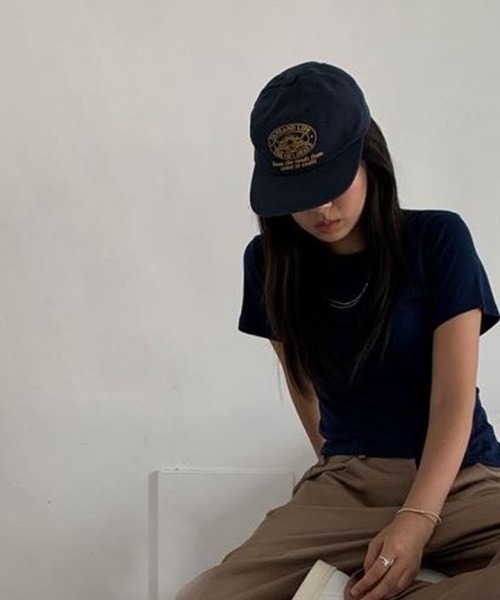 LYEON(リヨン)の「キャンプキャップ/刺繍ロゴキャップ(キャップ・レディース・オフホワイト/ネイビー・FREE)」の19枚目の写真