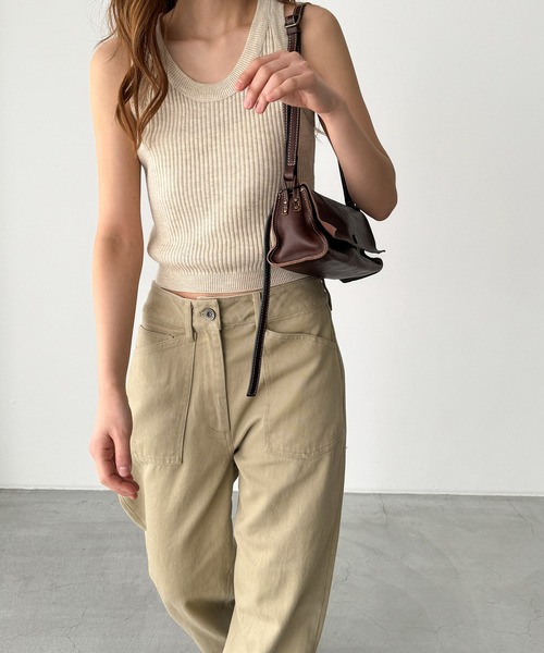 CANAL JEAN（キャナルジーン）の「El mar　レクタングルレザーショルダーバッグ（ショルダーバッグ・レディース・ブラック/ブラウン・ONE SIZE）」の8枚目の写真