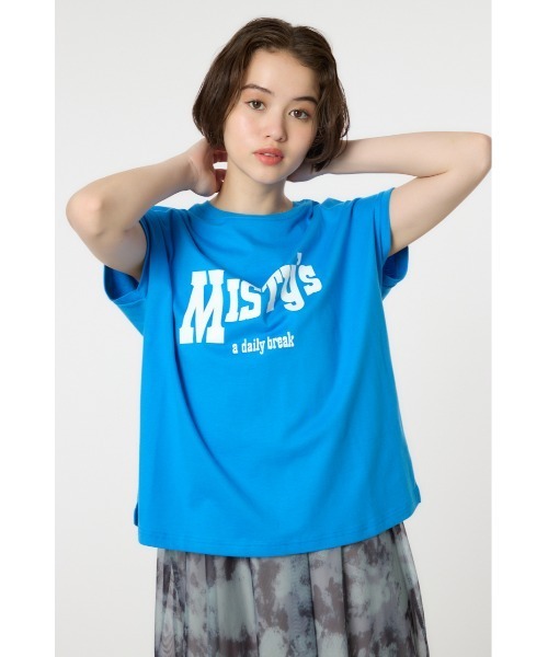RODEO CROWNS WIDE BOWL(ロデオクラウンズワイドボウル)の「MISTYフレンチスリーブトップス(Tシャツ/カットソー・レディース・ブルー/チャコールグレー/レッド/オフホワイト・FREE)」の4枚目の写真