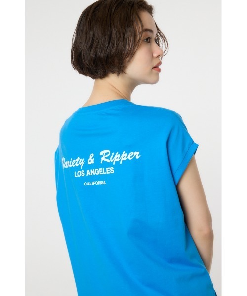 RODEO CROWNS WIDE BOWL(ロデオクラウンズワイドボウル)の「MISTYフレンチスリーブトップス(Tシャツ/カットソー・レディース・ブルー/チャコールグレー/レッド/オフホワイト・FREE)」の17枚目の写真