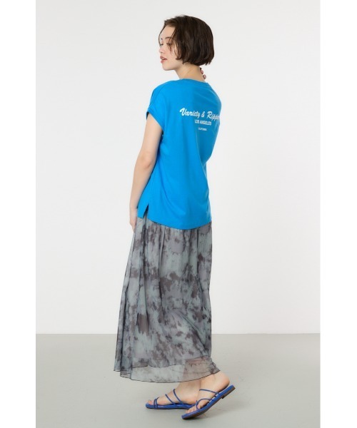 RODEO CROWNS WIDE BOWL(ロデオクラウンズワイドボウル)の「MISTYフレンチスリーブトップス(Tシャツ/カットソー・レディース・ブルー/チャコールグレー/レッド/オフホワイト・FREE)」の15枚目の写真