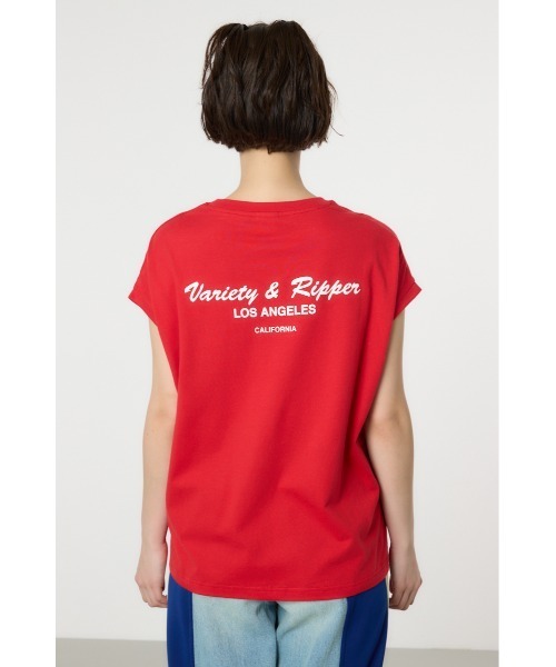RODEO CROWNS WIDE BOWL(ロデオクラウンズワイドボウル)の「MISTYフレンチスリーブトップス(Tシャツ/カットソー・レディース・ブルー/チャコールグレー/レッド/オフホワイト・FREE)」の12枚目の写真