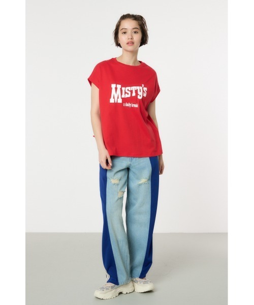 RODEO CROWNS WIDE BOWL(ロデオクラウンズワイドボウル)の「MISTYフレンチスリーブトップス(Tシャツ/カットソー・レディース・ブルー/チャコールグレー/レッド/オフホワイト・FREE)」の11枚目の写真