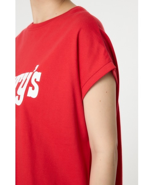 RODEO CROWNS WIDE BOWL(ロデオクラウンズワイドボウル)の「MISTYフレンチスリーブトップス(Tシャツ/カットソー・レディース・ブルー/チャコールグレー/レッド/オフホワイト・FREE)」の6枚目の写真